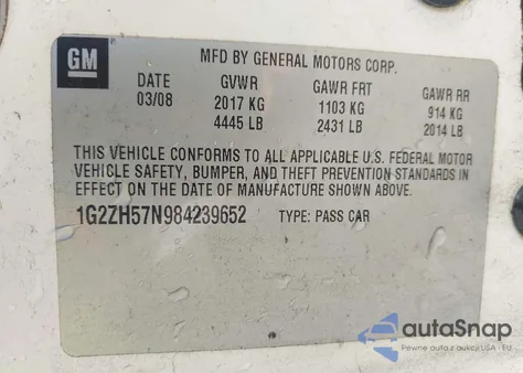 2008 Pontiac G6 Gt из США, поврежденный, VIN 1G2ZH57N984239652